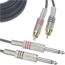 Cable De 2 Rca A 2 Plug 6.3 De 3 Mtr K3TPC0300