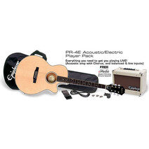 Paquete Guitarra Electro Acustica Epiphone PR4E Natural