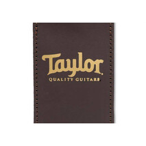 Etiqueta de equipaje de cuero Taylor, marrón chocolate, logotipo dorado, 2 image