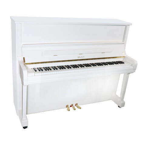 Piano Vertical Weber Premium de 121 centimetros Blanco Pulido