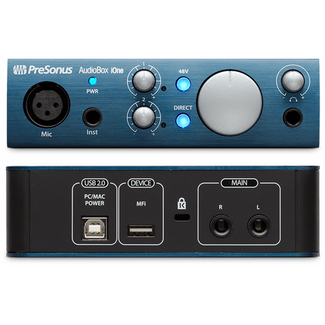 Interfaz de Audio 2 x 2  con 1 Preamp compatible con iPad