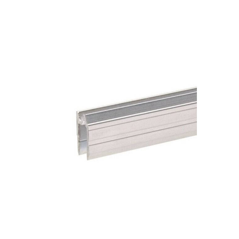 Perfil hibrido de aluminio para tapa de 7mm (4metros) 6102