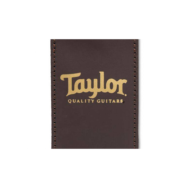 Etiqueta de equipaje de cuero Taylor, marrón chocolate, logotipo dorado, 2 image