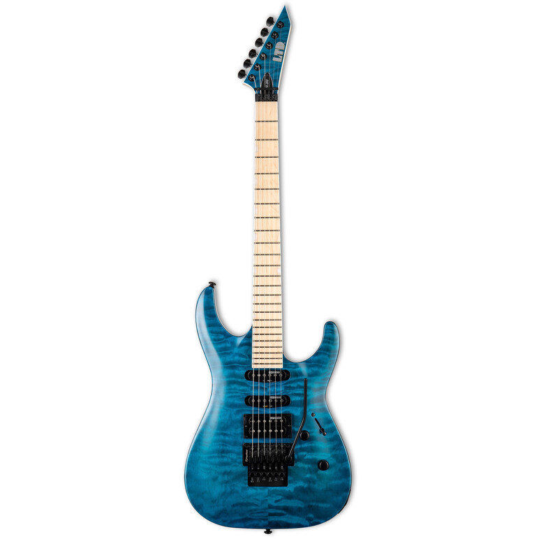 Guitarra Electrica LTD MH-203QM SEE THRU BLUE